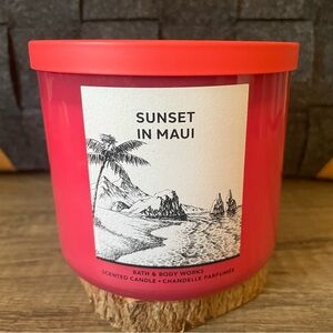 NEW BATH & BODY WORKS Sunset in Maui 3 Wick Candle